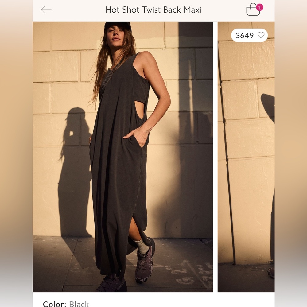 Hot Shot Twist Back Maxi Dress - Black